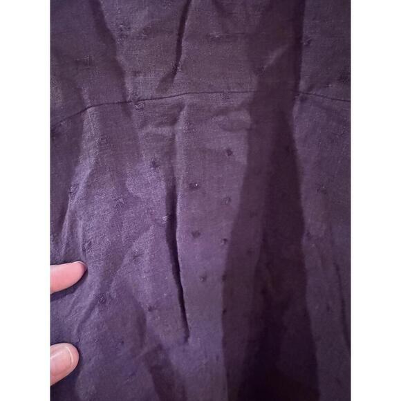 Draped 100% Linen Belted Dress Medium Lagenlook Artsy Designer 7115 By Szeki NY - Picture 8 of 13